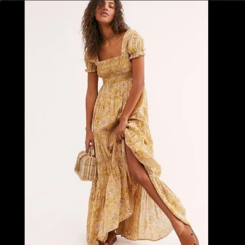Free People Getaway Floral Maxi Dress Medium
